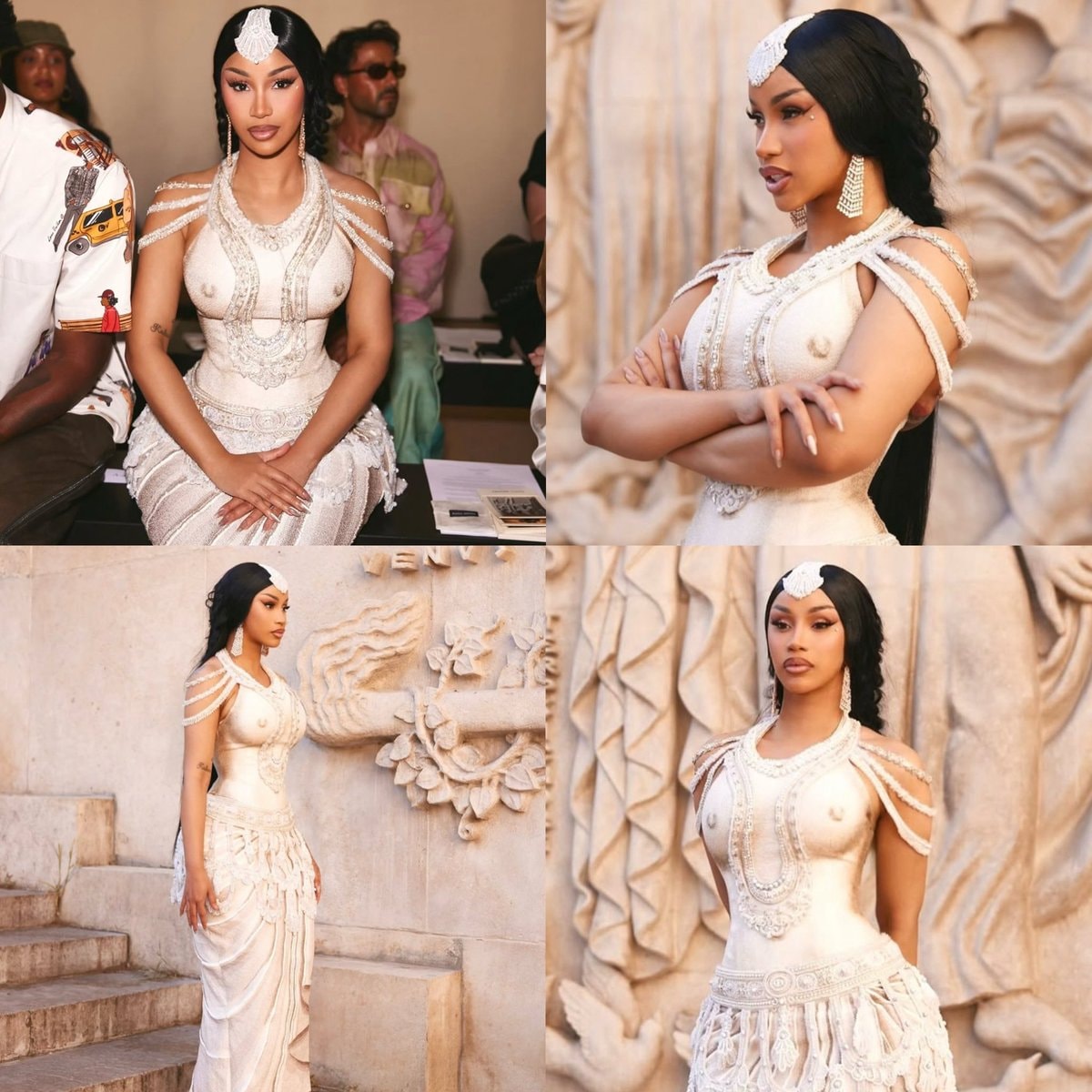 Cardi B custom Rahul Mishra gown
