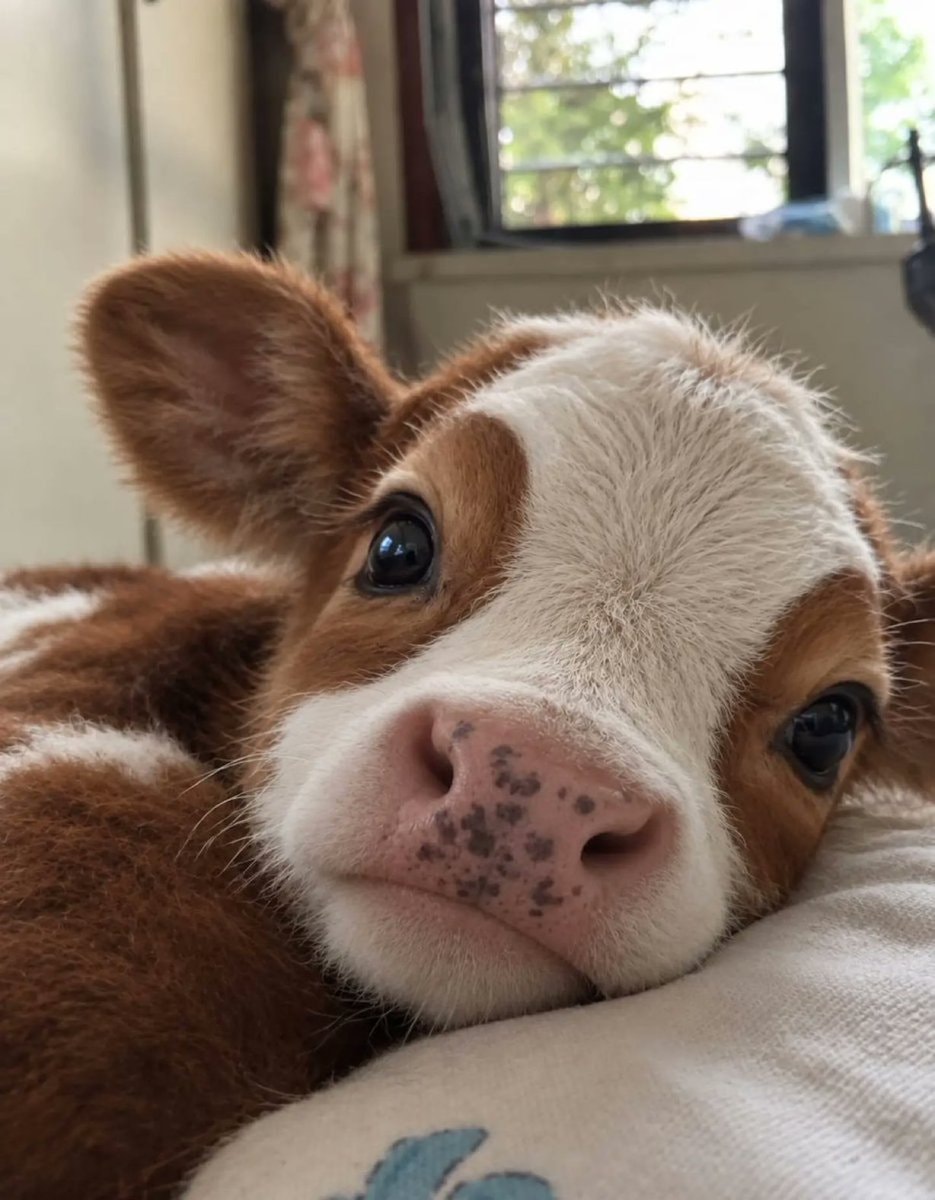 young calf resting