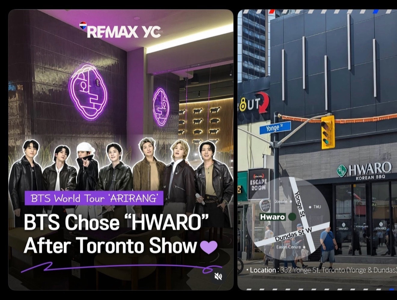 BTS visited Daldongnae in Toronto
