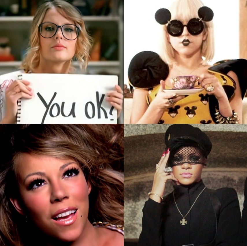 Taylor Swift Lady Gaga Miley Cyrus Rihanna Mariah Carey Taylor Swift Lady Gaga Miley Cyrus Rihanna Mariah Carey