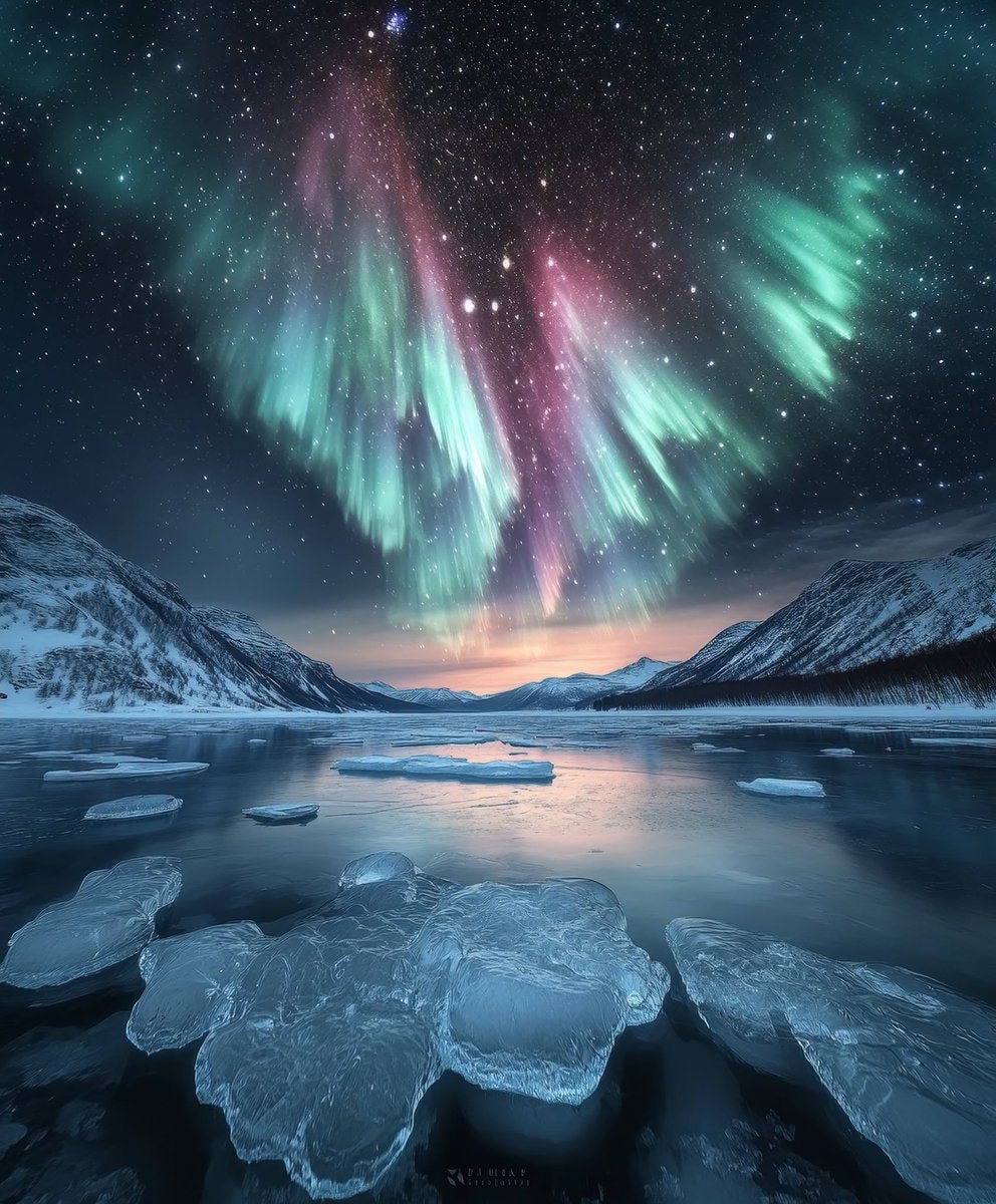 Aurora borealis over Alaska