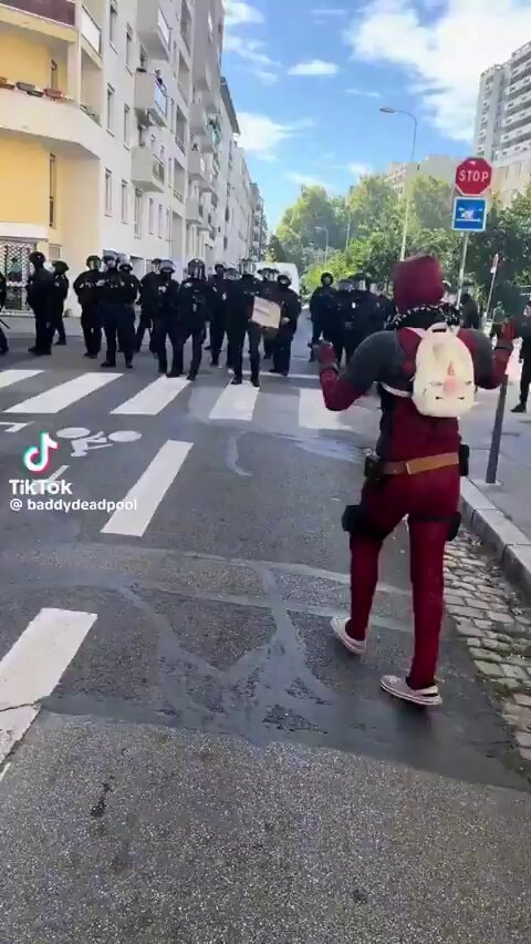 Deadpool at France demonstrations