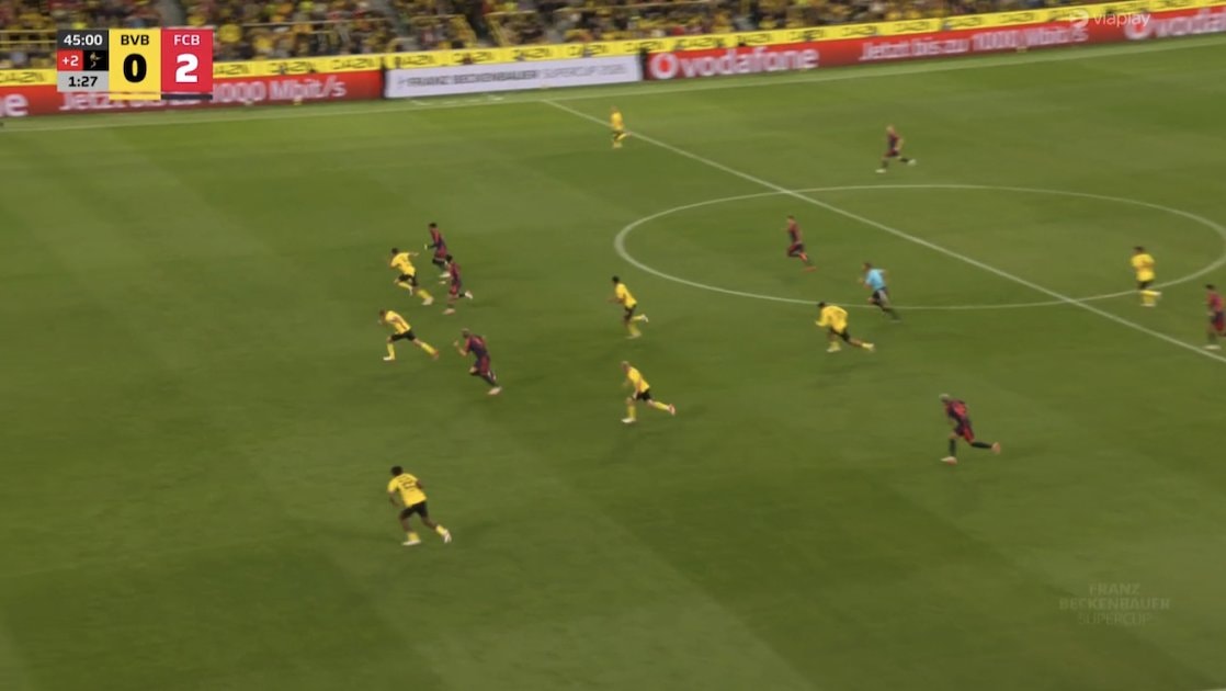 Michael Olise dribble finish BVB vs FCB
