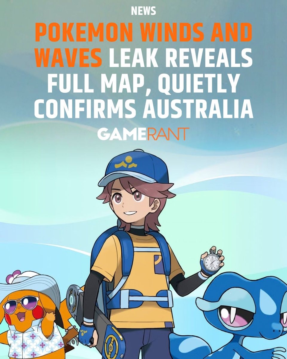 Pokemon Winds and Waves leak reveals full map