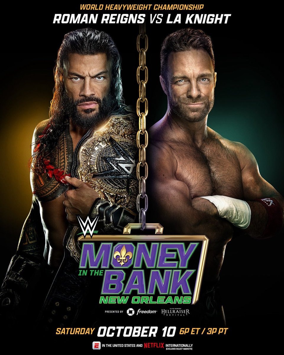 Roman Reigns vs LA Knight Money in the Bank