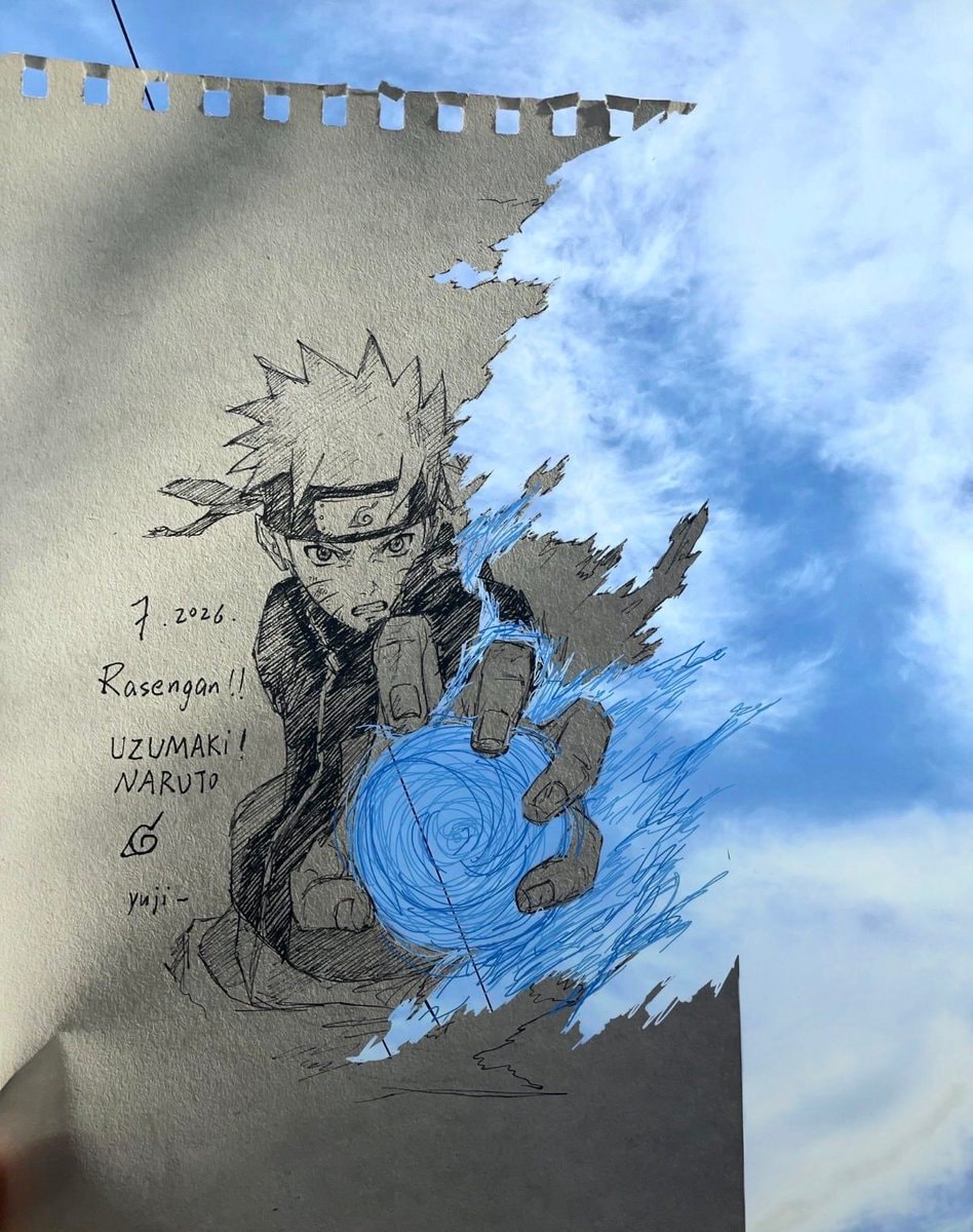 Naruto Uzumaki Rasengan drawing