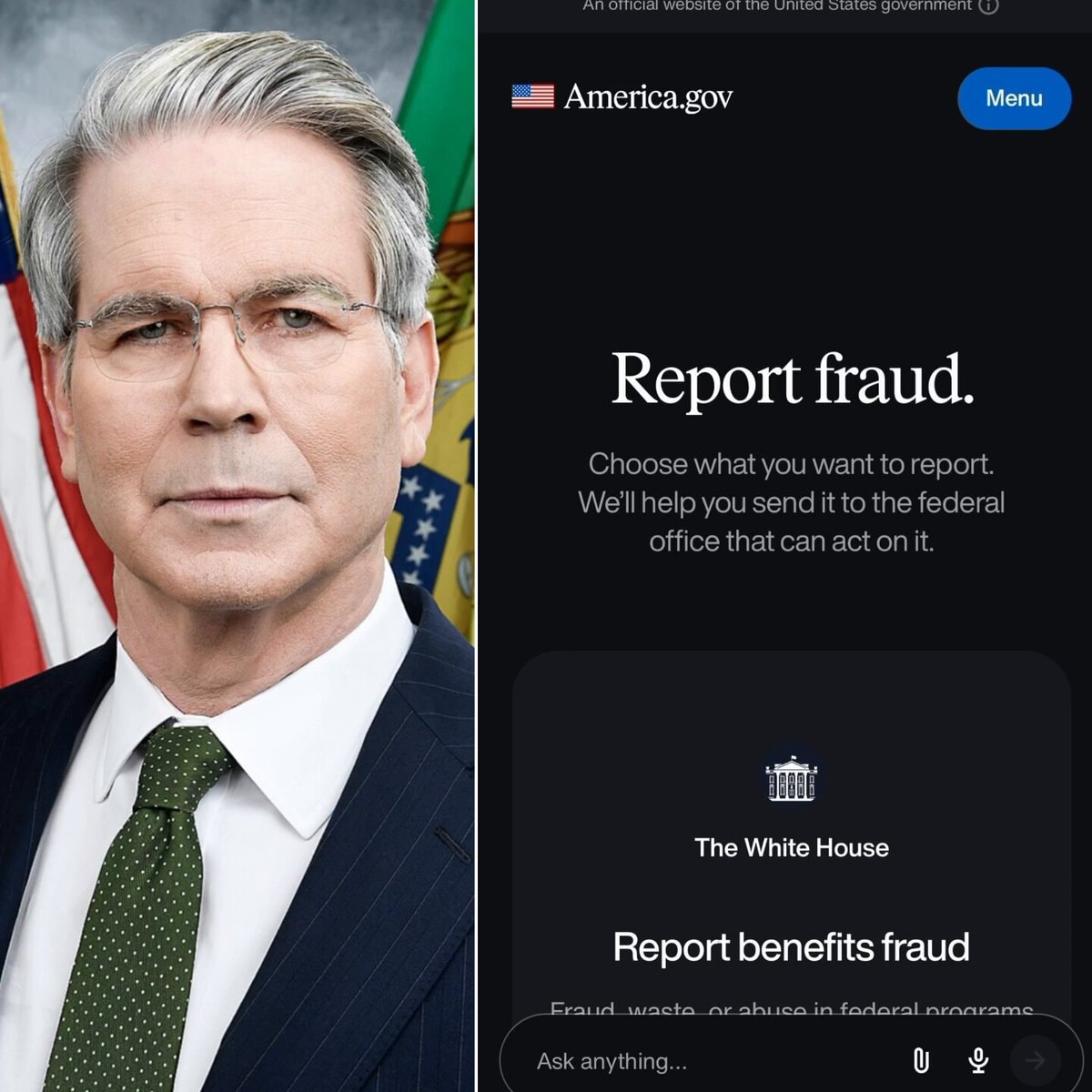 Scott Bessent fraud reporting initiative