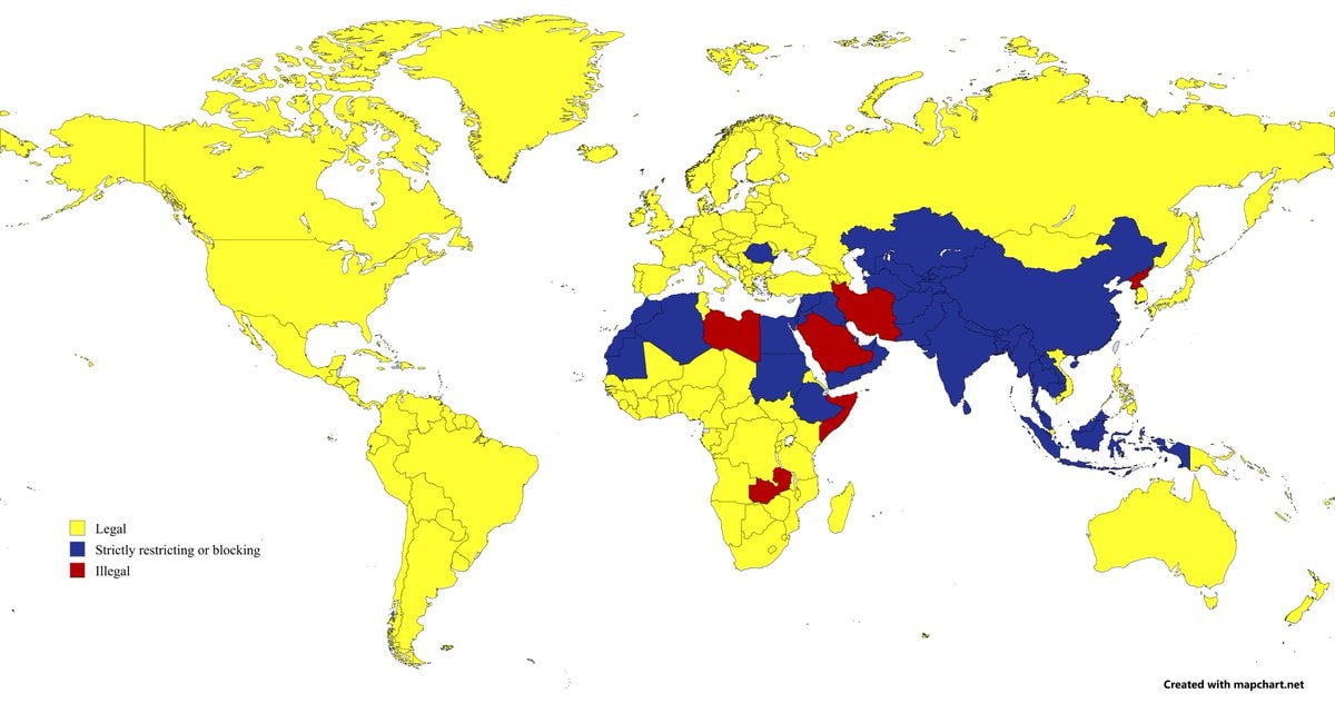 countries where pornography is banned