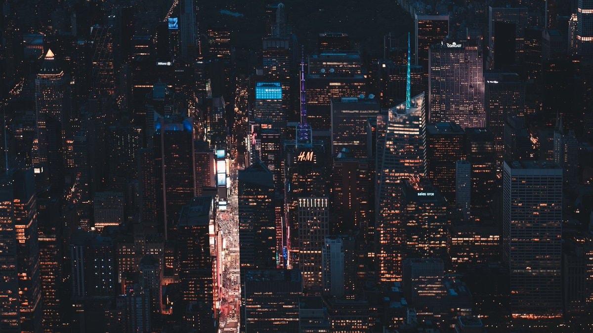 New York City skyline at night (photo 2 of 3)