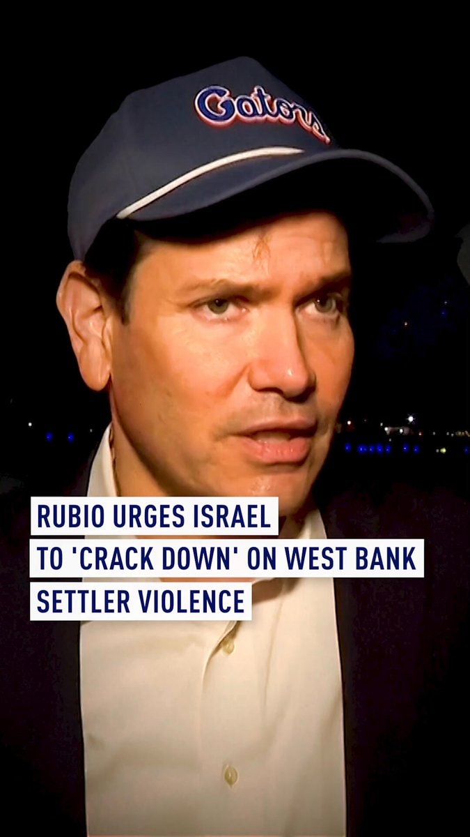 Marco Rubio urges Israel on West Bank violence Marco Rubio urges Israel on West Bank violence