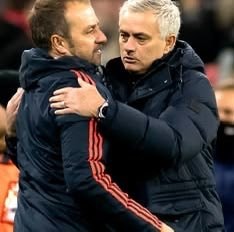 Mourinho and Flick embrace