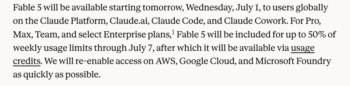 Fable 5 availability and pricing