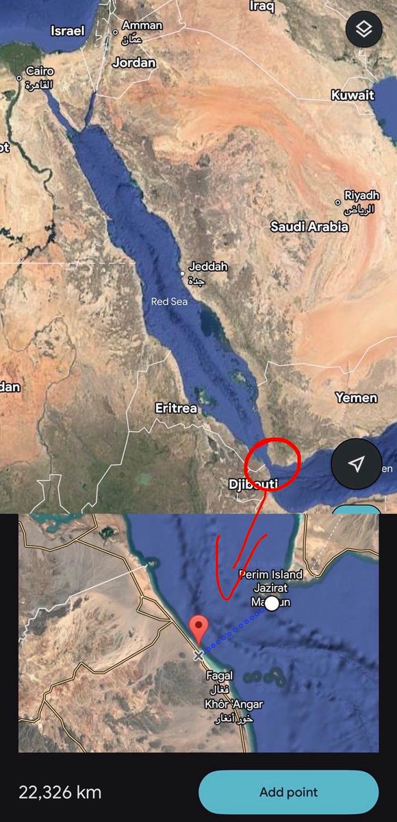 Houthis control Bab el-Mandeb Strait map