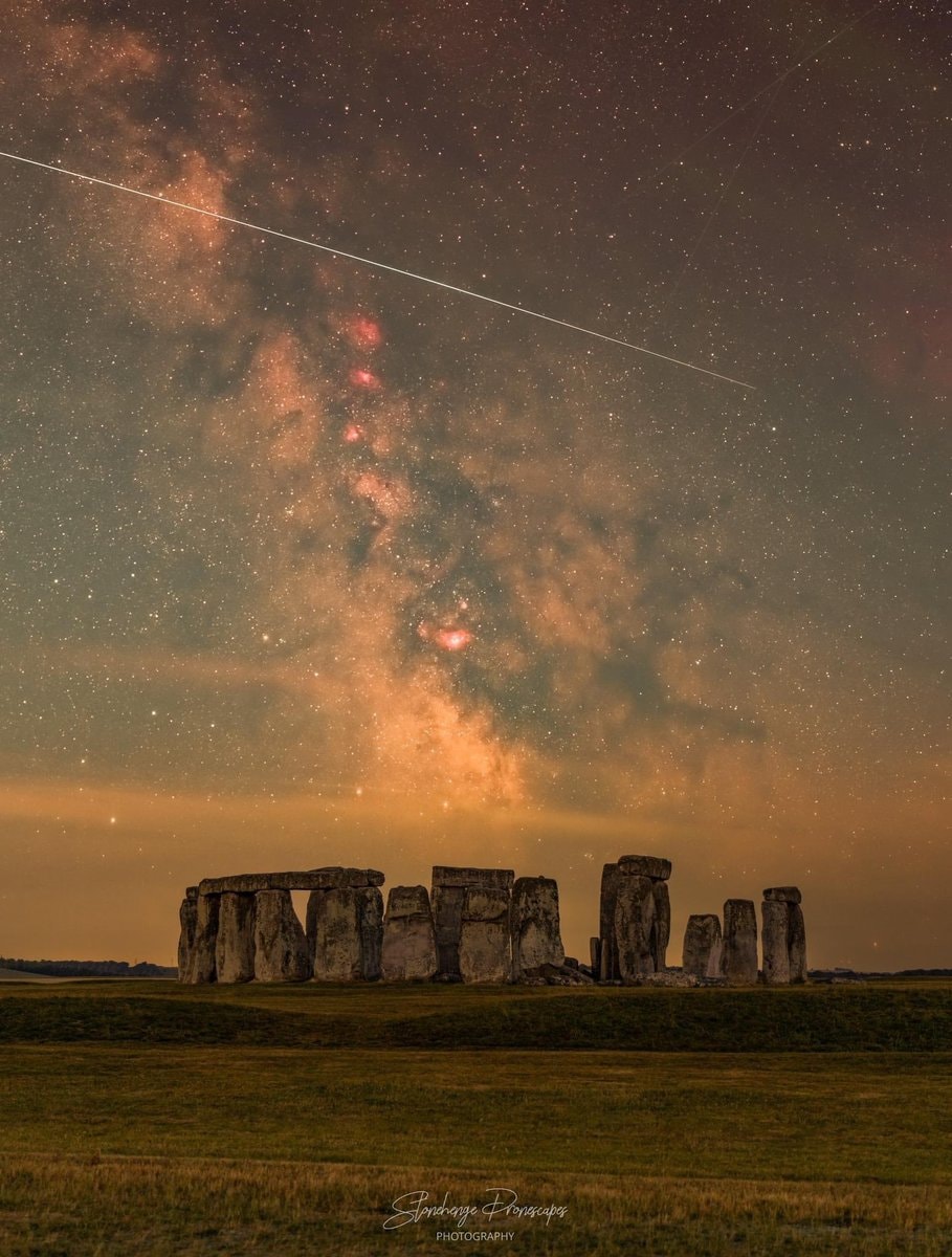 ISS passes Stonehenge and the Milky Way ISS passes Stonehenge and the Milky Way