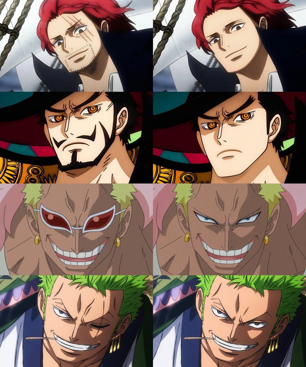 anime collage four characters