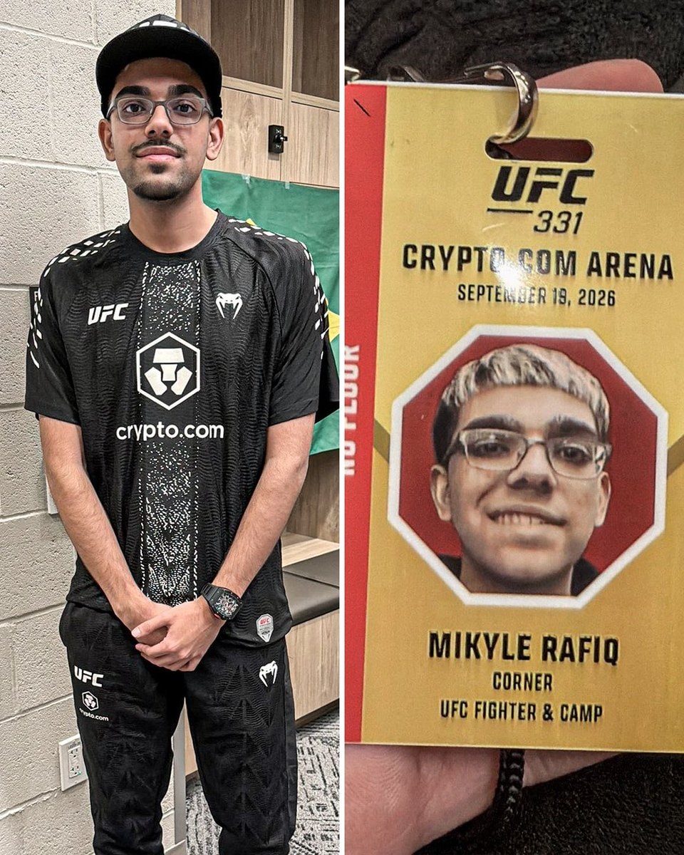 Neon UFC cornerman debut
