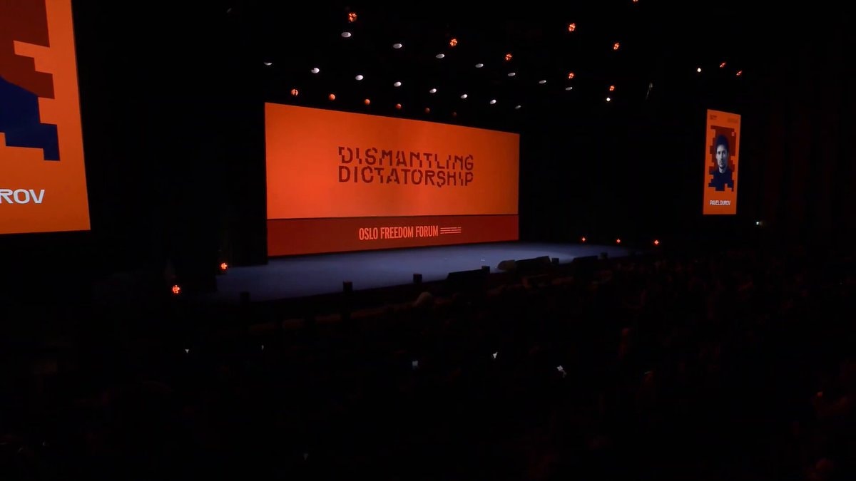 Pavel Durov Telegram CEO speech at Oslo Freedom Forum