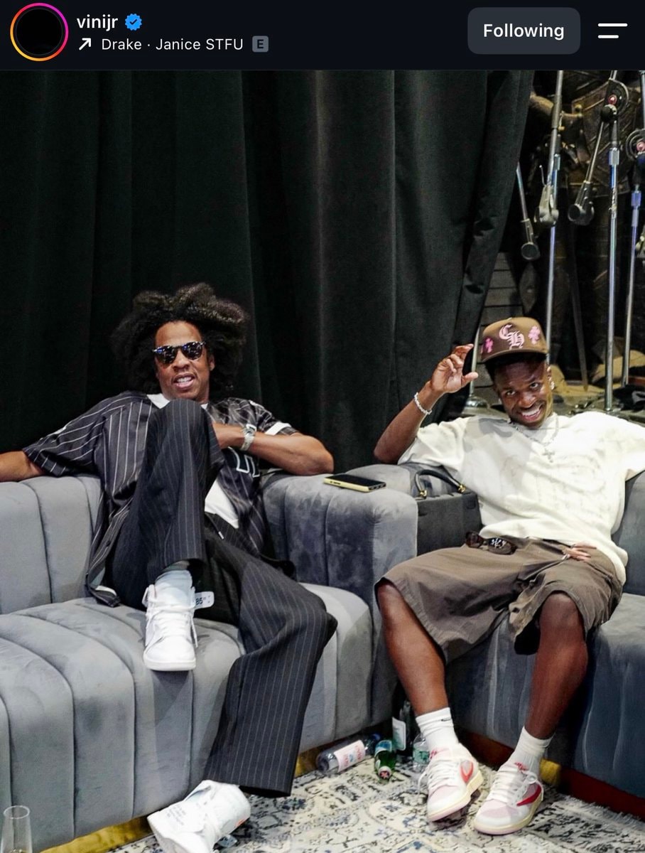 Vinicius Jr and Jay-Z Instagram photo
