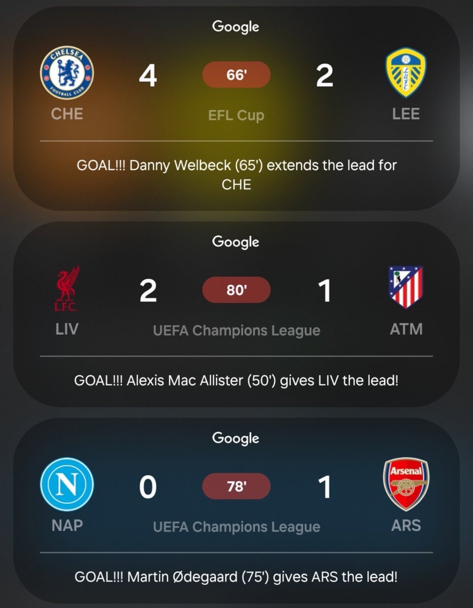 football match results