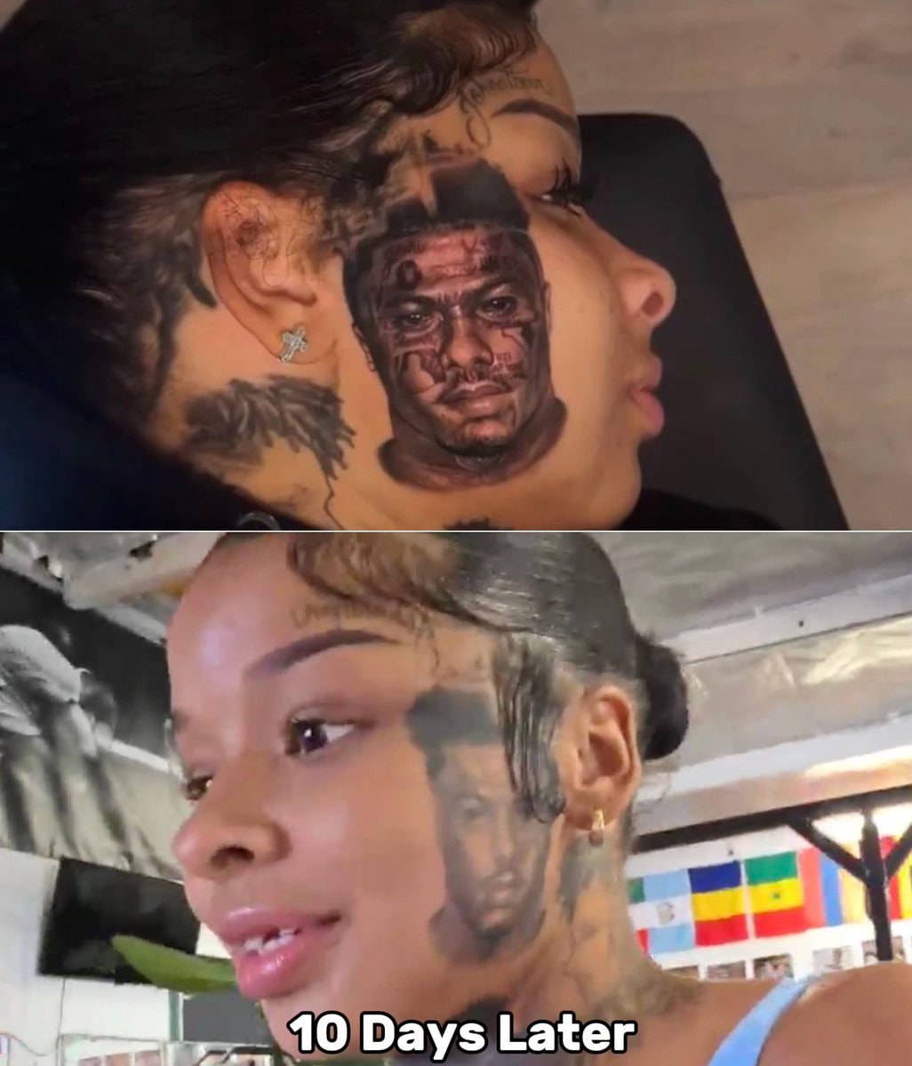 Chrisean and Blueface fake tattoo claims (photo 2 of 2)