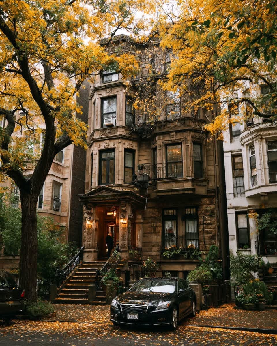 autumn brownstone new york autumn brownstone new york