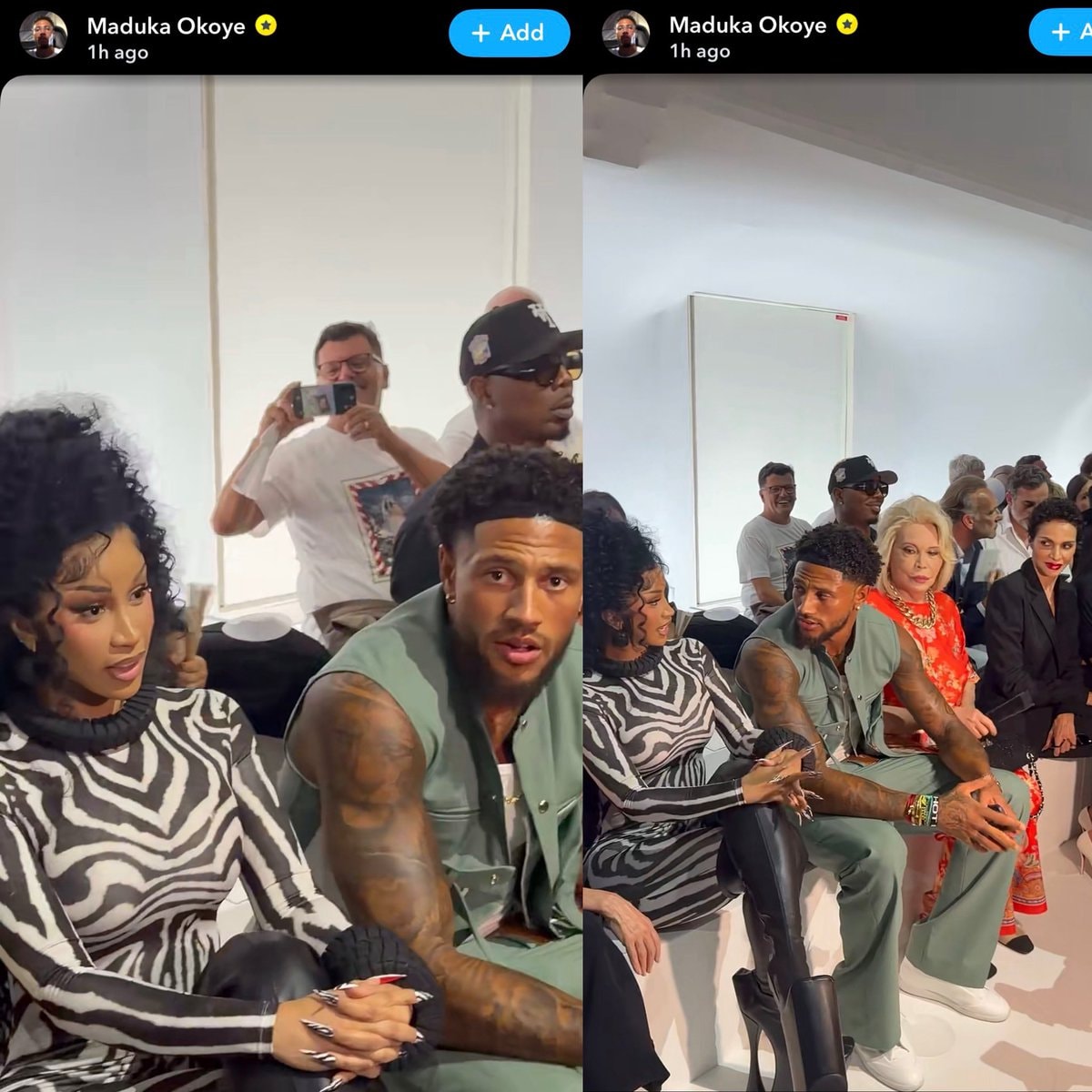 Maduka Okoye and Cardi B at Jean Paul Gaultier (photo 2 of 2)