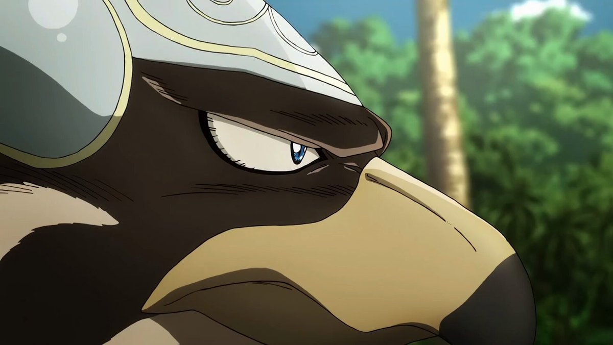 Animated eagle face close-up Animated eagle face close-up