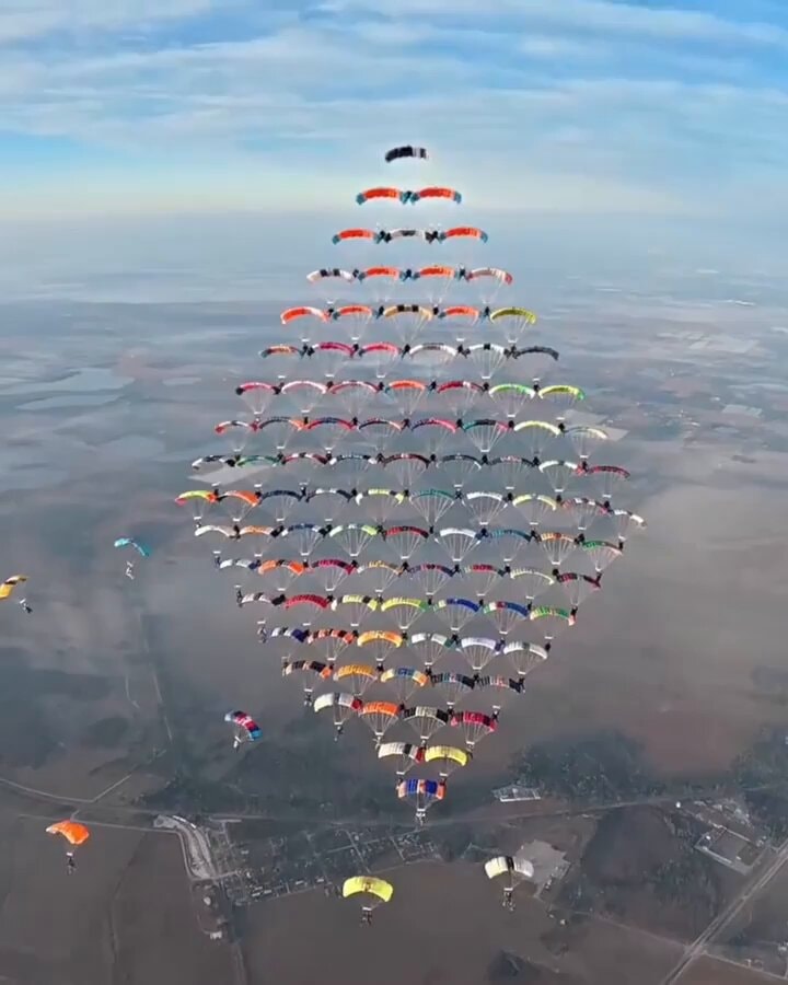 world record skydive formation