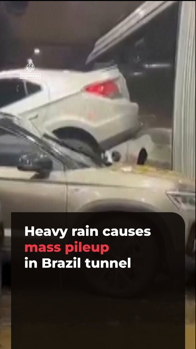 Brazil flood tunnel pileup Brazil flood tunnel pileup