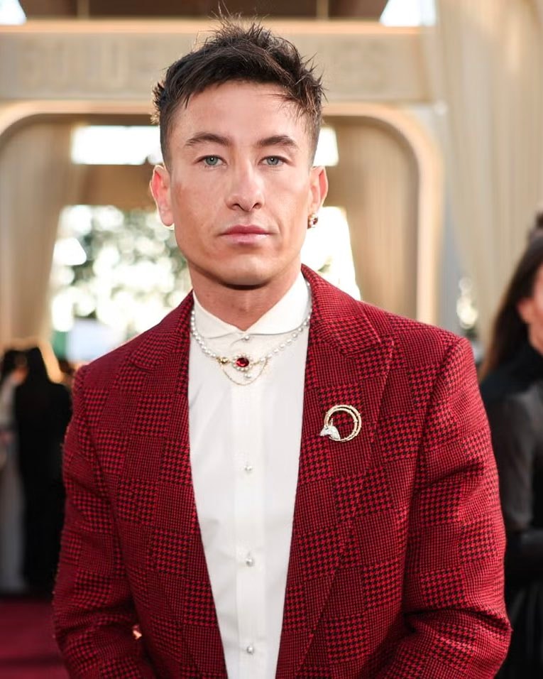 Barry Keoghan red suit moment