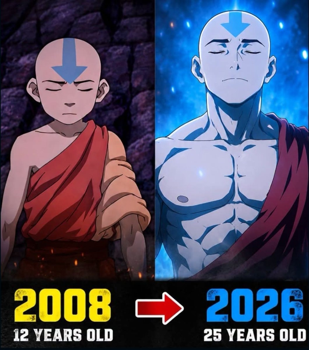 Aang Avatar evolution 2008 to 2026