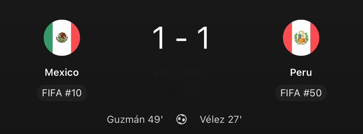 Mexico vs Peru 1-1