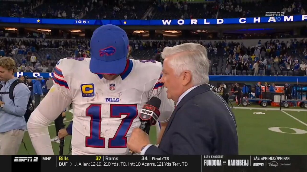 Josh Allen distracted by fight