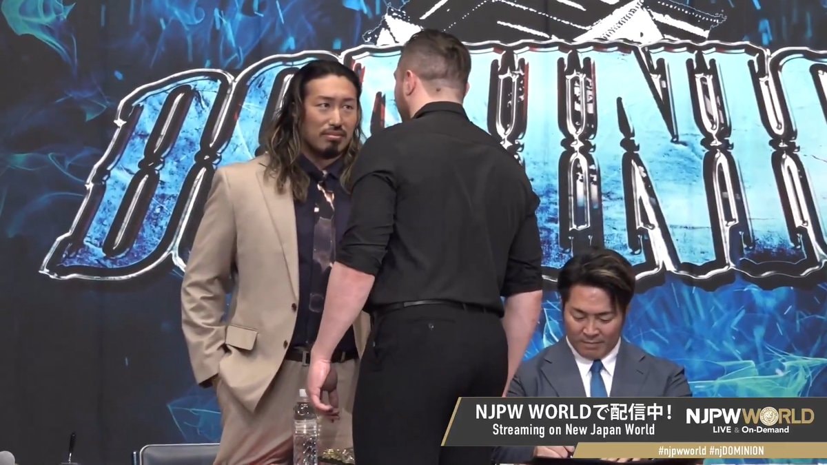 Callum Newman Yota Tsuji table spot NJPW Dominion