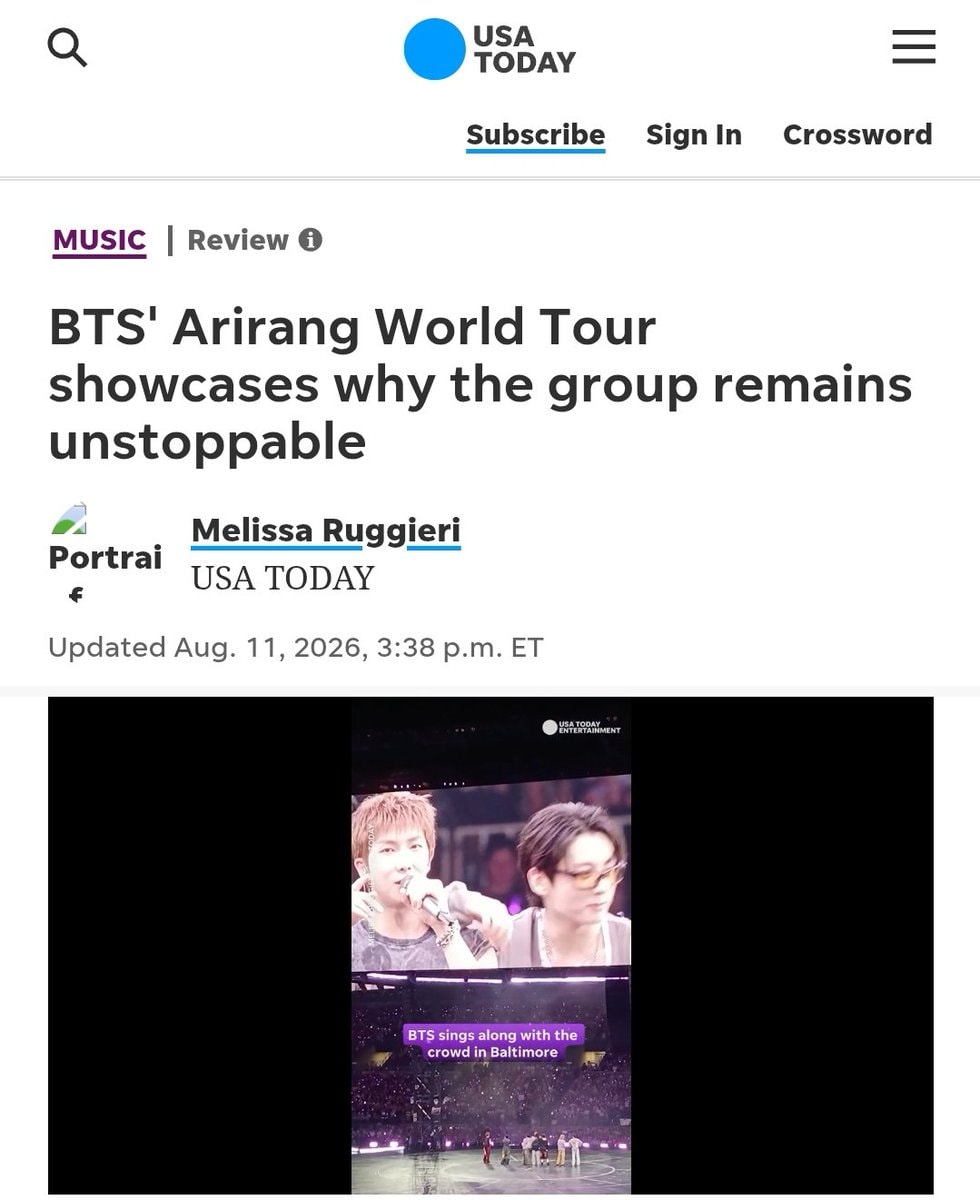BTS Arirang World Tour USA Today review (photo 2 of 2)