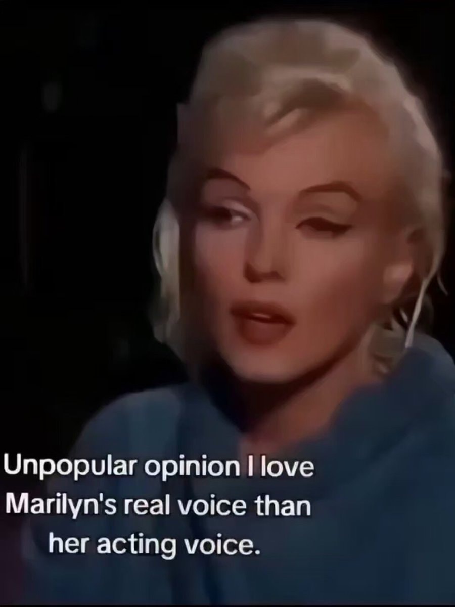 Marilyn Monroe real voice vs acting voice