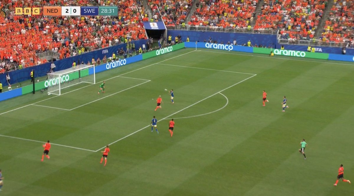 Netherlands vs Sweden soccer big chance missed