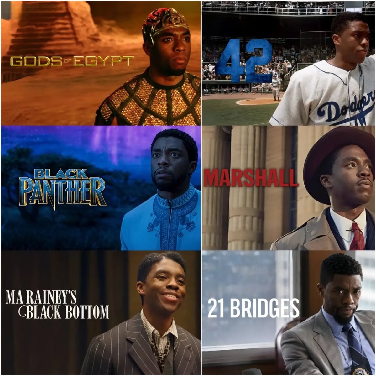 Chadwick Boseman roles collage (photo 1 of 2)