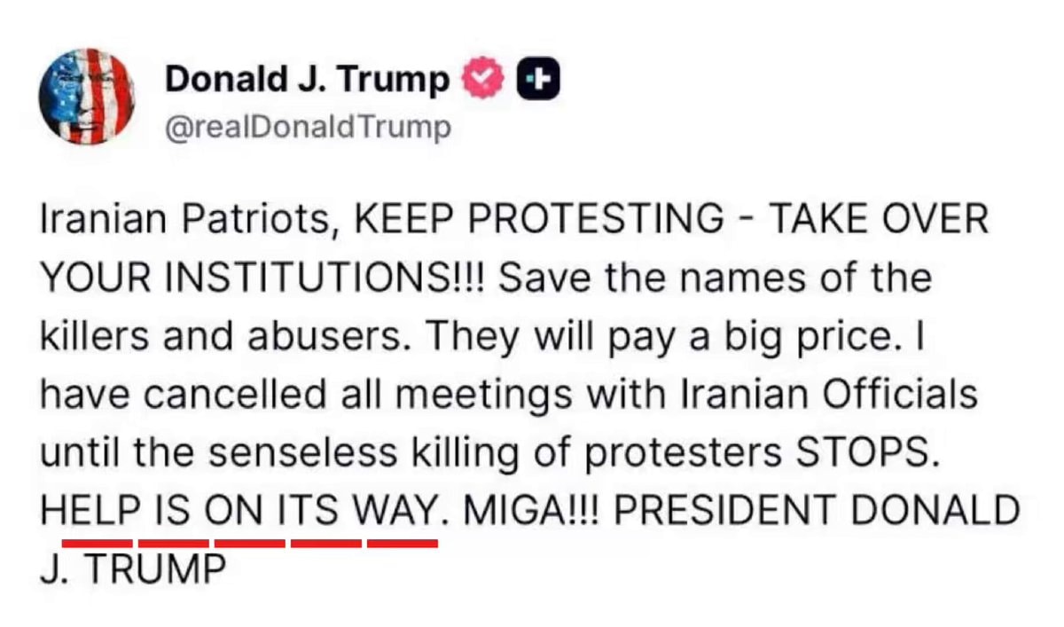 Trump Iran statements contrast
