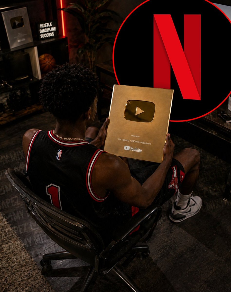 For YouTube Play Button and Netflix logo