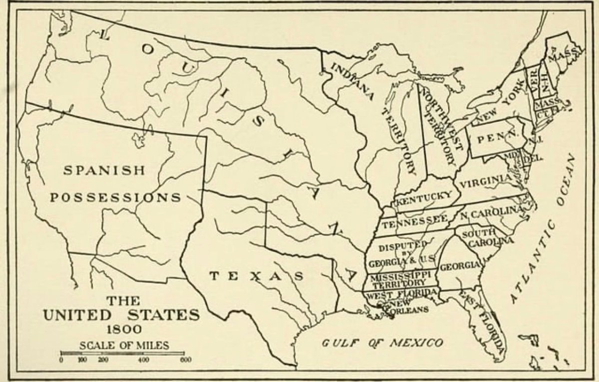 United States map 1800