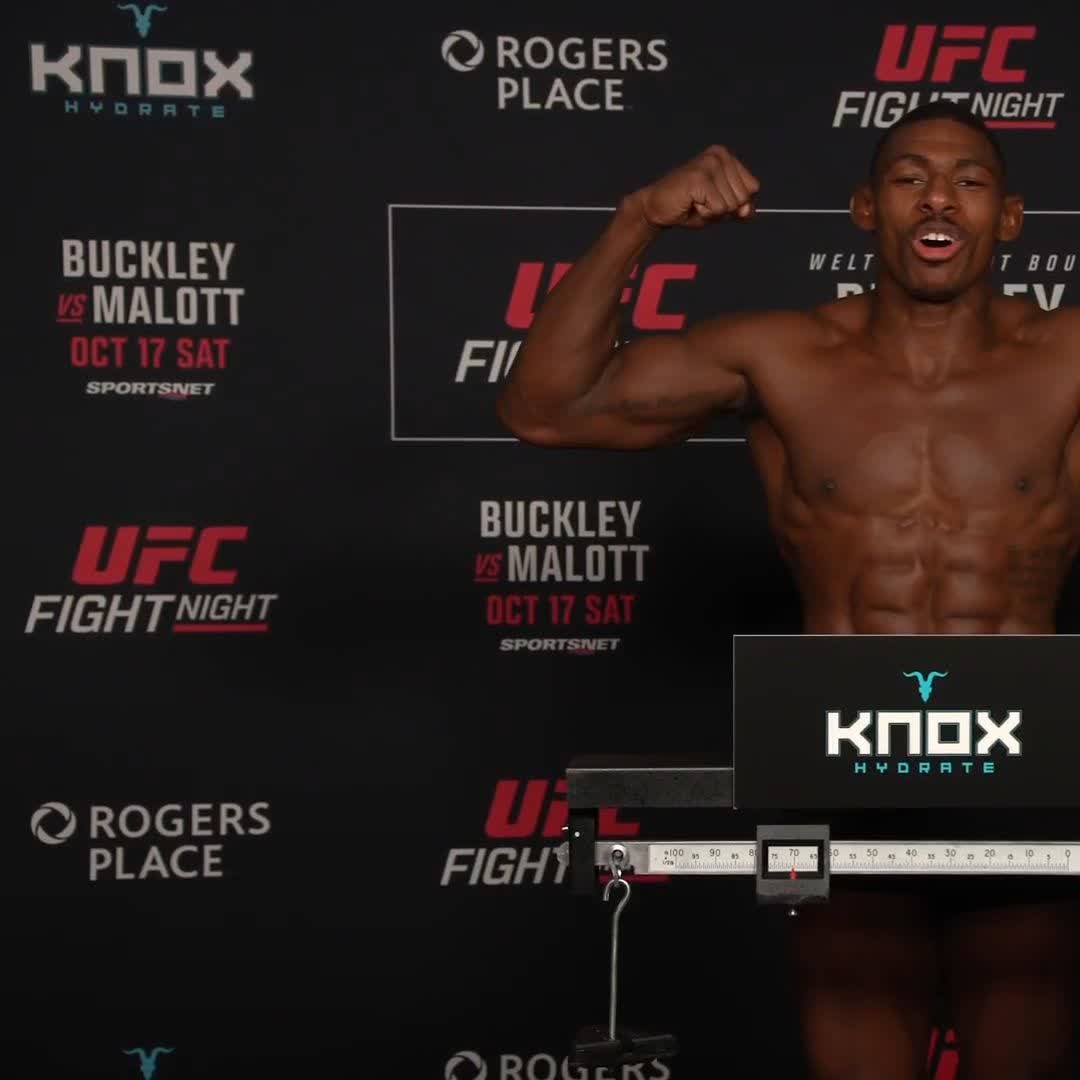 Joaquin Buckley weigh-in UFC Edmonton
