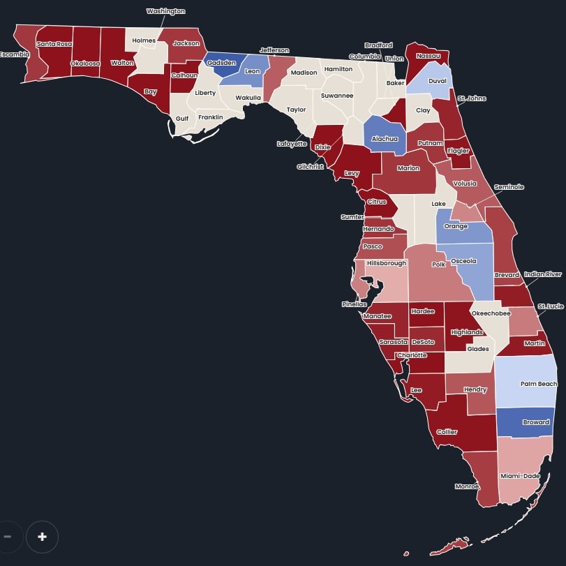 Florida election results map