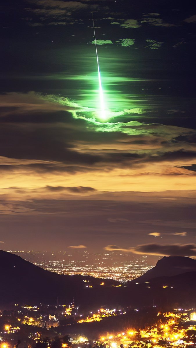 Green meteor Southern India
