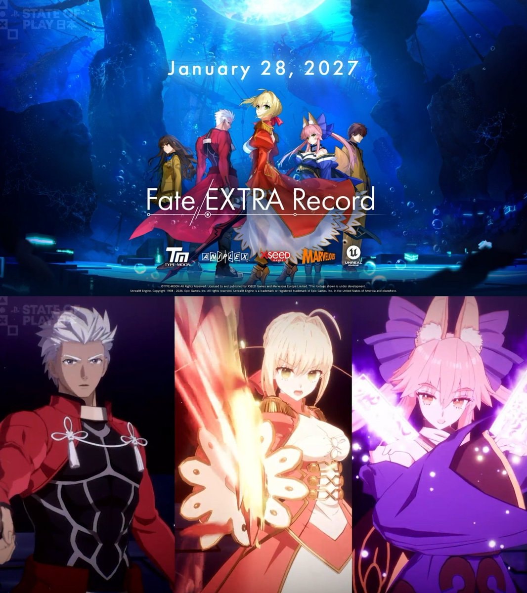 Fate/Extra Record launch date Fate/Extra Record launch date
