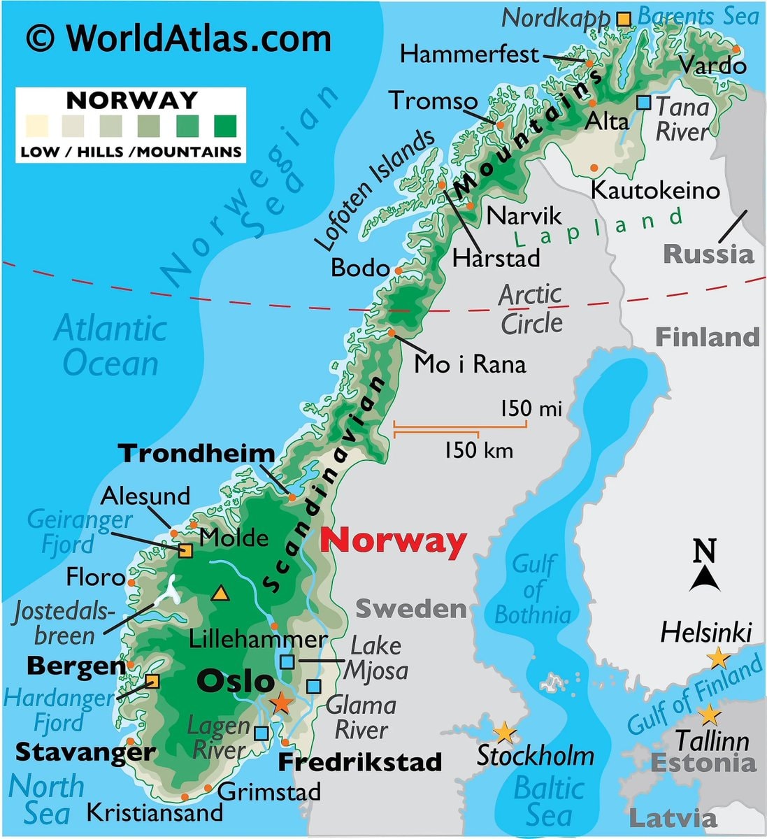 Norway maps and facts Norway maps and facts