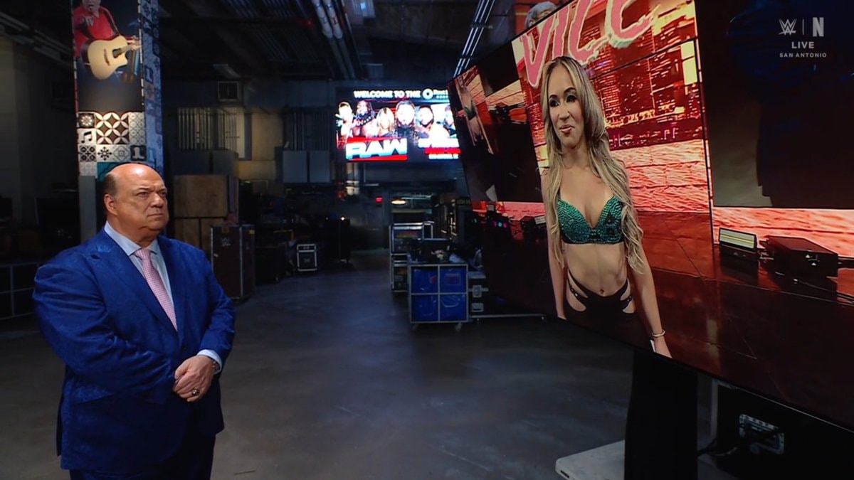 Paul Heyman watches Lola Vice on WWERaw Paul Heyman watches Lola Vice on WWERaw