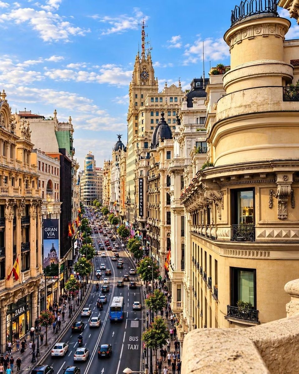 Madrid Spain street scene