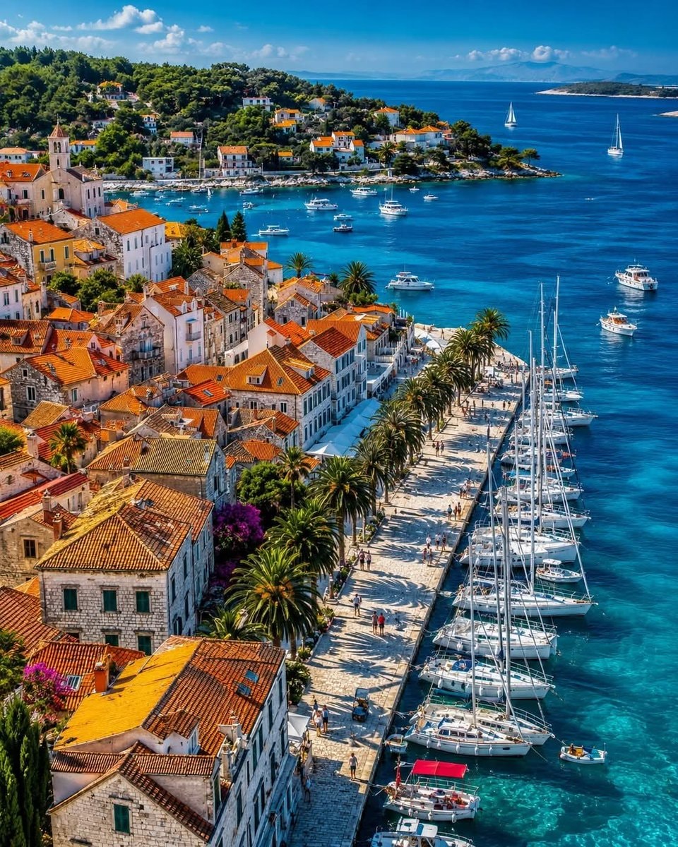 Hvar Island Croatia harbor