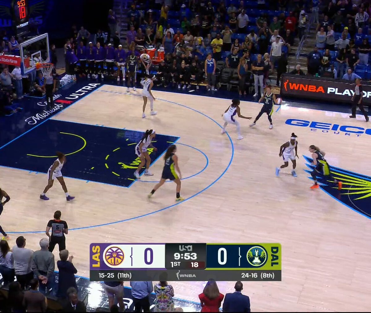 Paige Bueckers midcourt shot to open game